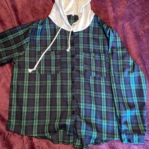 flannel hoodie